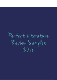 Perfect Literature Review Sample 2018