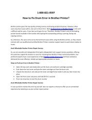 1-800-821-0597 How to Fix Drum Error in Brother Printer
