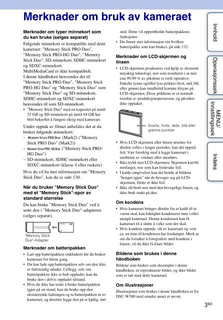 Sony DSC-W350D - DSC-W350D Consignes d&rsquo;utilisation Norv&eacute;gien