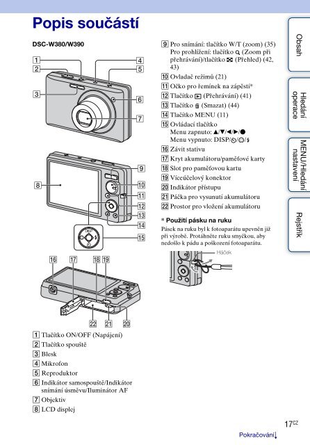 Sony DSC-W350D - DSC-W350D Guide pratique Tch&egrave;que