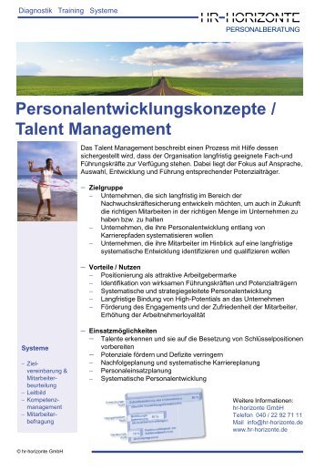 Personalentwicklungskonzepte / Talent Management - HR Horizonte