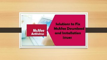 1-800-583-7461| How to Fix McAfee Download and Installation issues?