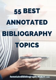 Annotated Bibliography Topics