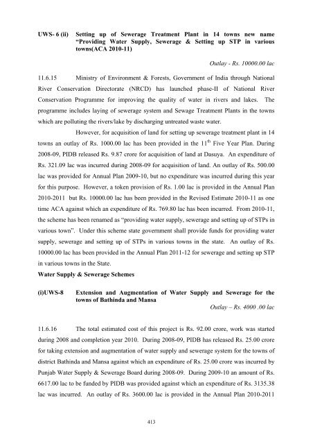 Writeup AP 2011-12 - Punjab State Planning Board