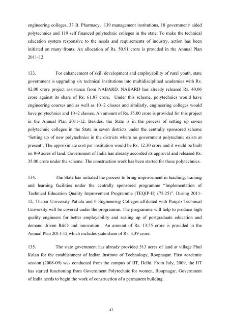 Writeup AP 2011-12 - Punjab State Planning Board