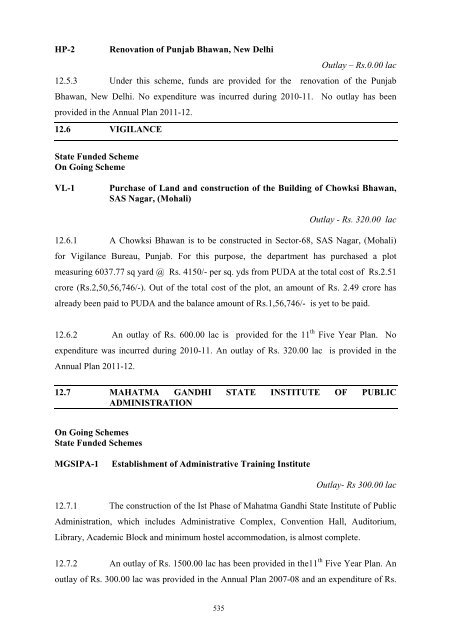 Writeup AP 2011-12 - Punjab State Planning Board