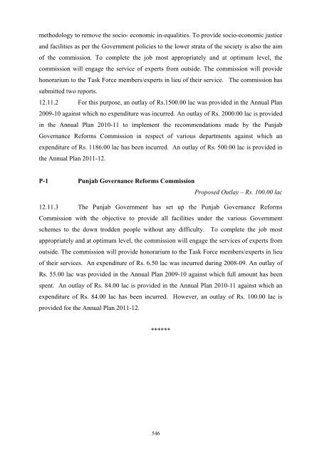 Writeup AP 2011-12 - Punjab State Planning Board