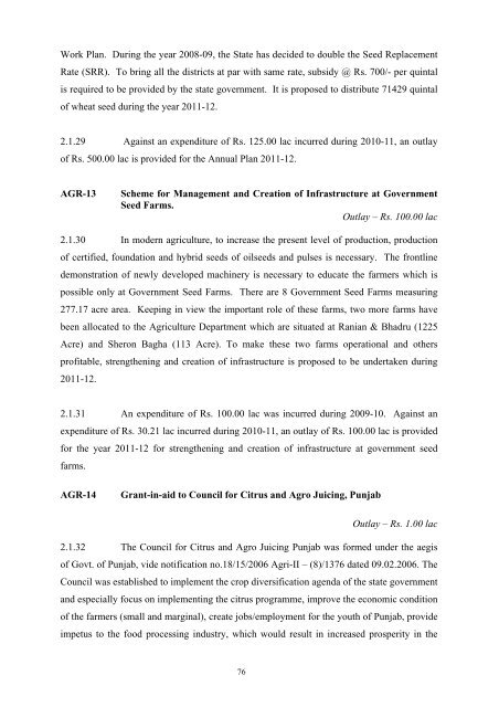 Writeup AP 2011-12 - Punjab State Planning Board