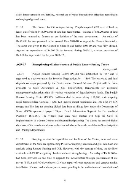 Writeup AP 2011-12 - Punjab State Planning Board