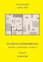 95 AUKCJA ANTYKWARYCZNA - Rara Avis