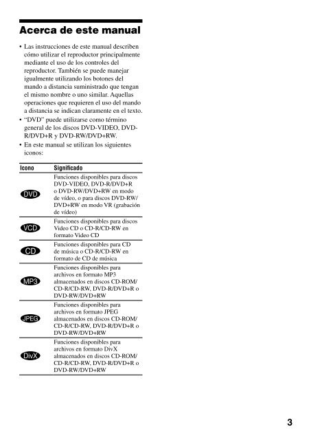 Sony D-VE7000S - D-VE7000S Consignes d&rsquo;utilisation Espagnol