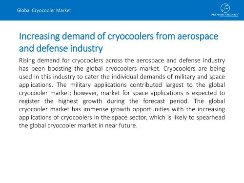 Cryocooler Market Opportunities, Size, Share, Trends, Revenue, Growth and Demand by 2023