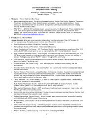 PD mtg notes 10-11-11 - Wisconsin's Collaborative Systems of Care