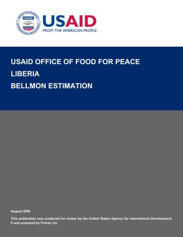 usaid office of food for peace liberia bellmon estimation - USAID-BEST