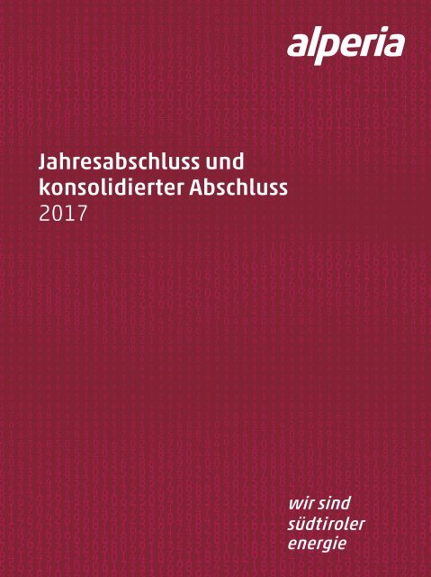 Jahresabschluss und konsolidierter Abschluss Alperia 2017