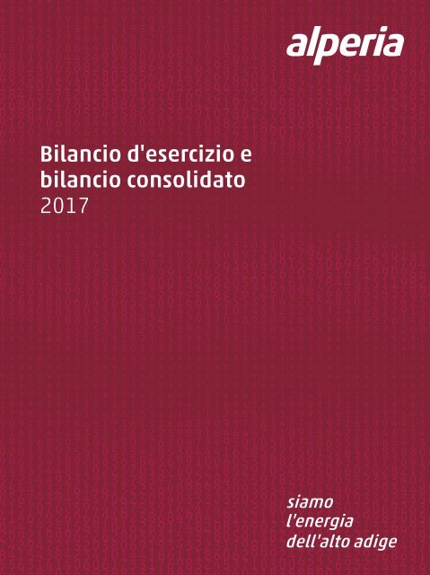 Bilancio d'esercizio e bilancio consolidato Alperia 2017