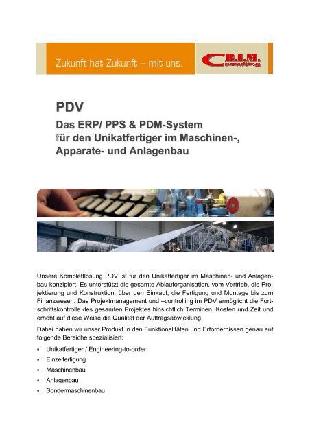 PDV Das ERP/ PPS & PDM-System für den ... - it-auswahl.de