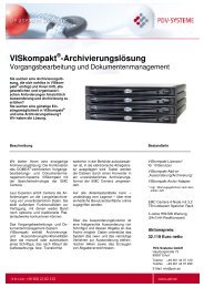 VISkompakt -Archivierungslösung - PDV-Systeme