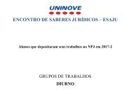 ENCONTRO DE SABERES    JURÍDICOS- DIURNO LIVRO- 14.06