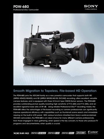 Brochure Sony PDW-680