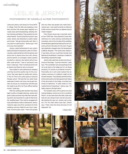 Real Weddings Magazine - Summer/Fall 2018