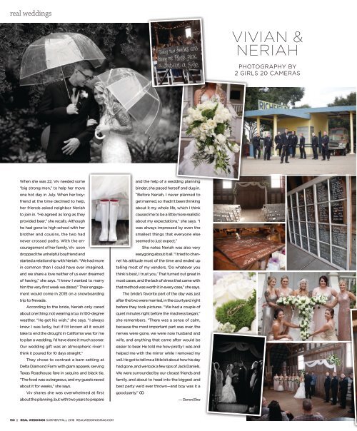 Real Weddings Magazine - Summer/Fall 2018