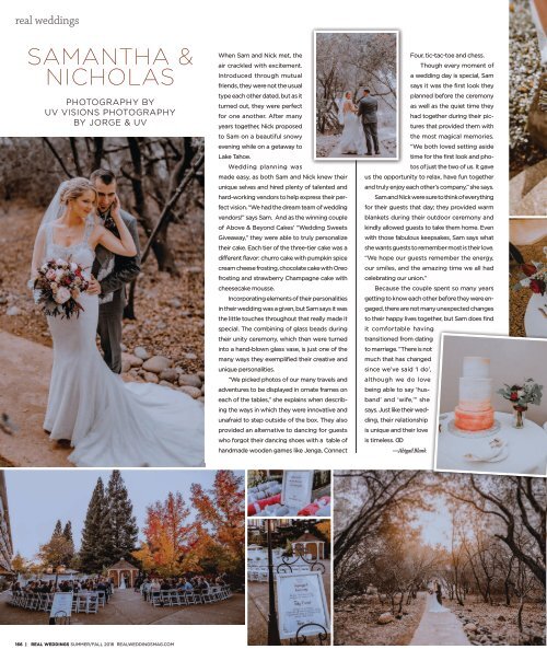 Real Weddings Magazine - Summer/Fall 2018