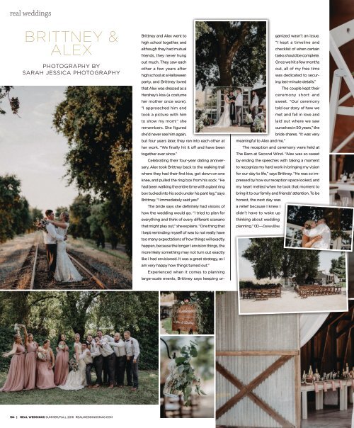 Real Weddings Magazine - Summer/Fall 2018