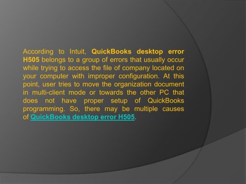 1-800-593-0163 QuickBooks Desktop Error H505