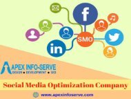 Social Medial Optimization Company from NY, USA | Apex Info-Serve