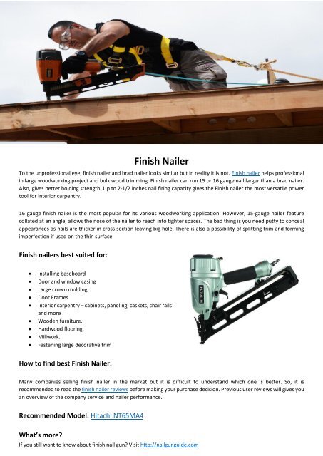 Finish Nailer