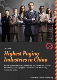 China's Highest Paying Industries and Jobs