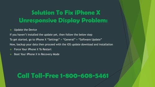 Call 1-800-608-5461|How to Fix iPhone X Unresponsive Display Problem?