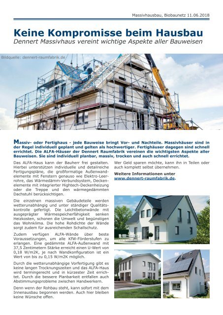 Keine Kompromisse Beim Hausbau Biobaunetz