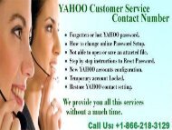 Yahoo Customer Support Number +1-866-218-3129 Canada