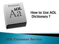 How to Use AOL Dictionary 1800-608-2315 Customer help