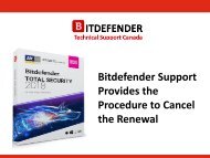 Bitdefender Support Provides the Procedure to Cancel the Renewal