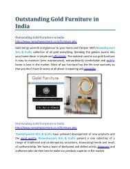 Outstanding Gold Furniture in India