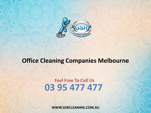 Office Cleaning Companies Melbourne