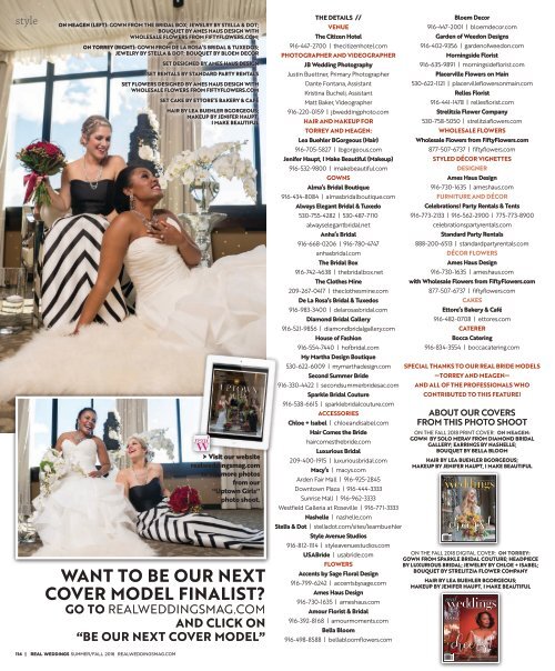 Real Weddings Magazine - Summer/Fall 2018 - Uptown Girls-Cover Model Finalist Photo Shoot {The Digital Layout}