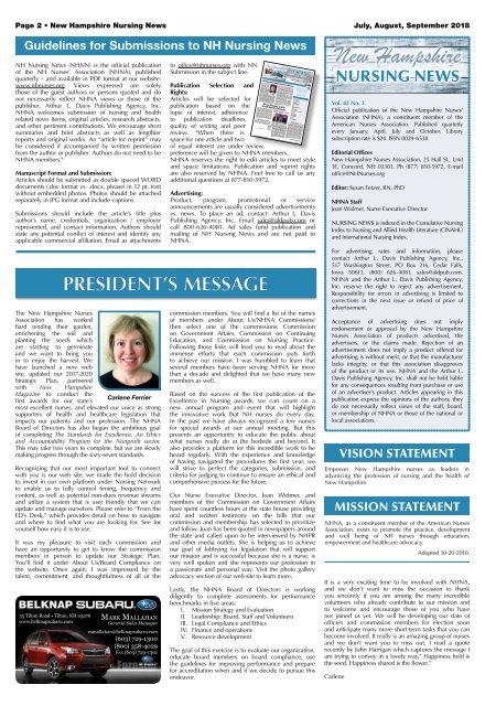 New Hampshire Nursing News - July 2018