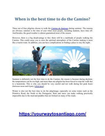 When is the best time to do the Camino