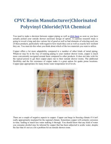 CPVC Resin Manufacturer