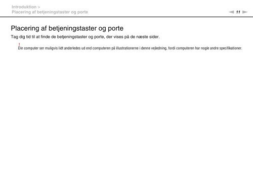 Sony VPCF22M1R - VPCF22M1R Mode d'emploi Danois