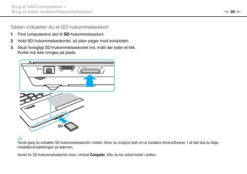 Sony VPCF22M1R - VPCF22M1R Mode d'emploi Danois