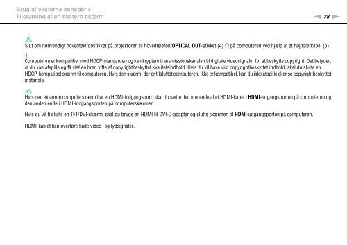 Sony VPCF22M1R - VPCF22M1R Mode d'emploi Danois