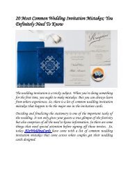 20 Most Common Wedding Invitation Mistakes