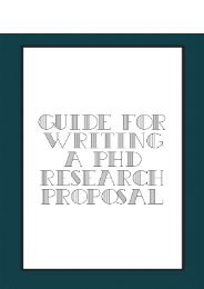 Guide For Writing a PhD Research Proposal