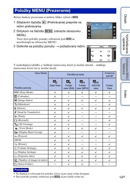 Sony DSC-TX9 - DSC-TX9 Consignes d&rsquo;utilisation Slovaque