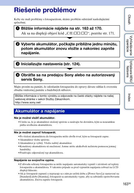 Sony DSC-TX9 - DSC-TX9 Consignes d&rsquo;utilisation Slovaque